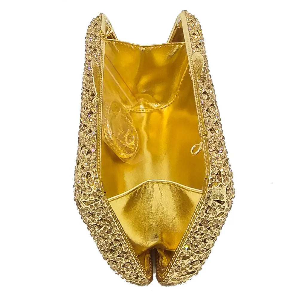 Caixa de Boutique De FGG Elegante Das Mulheres de Diamante saco Da Noite de Embreagem Minaudiere Sacos Bolsas e Bolsas Saco De Cristal De Noiva Jantar Formal