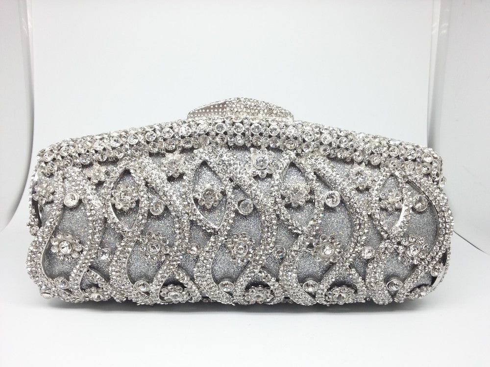 Bolsa De Diamante E Bolsa Para Mulheres, Embreagem De Metal, Sacos De Noite, Festa De Casamento, Cocktail, Boutique Fgg, Em estoque