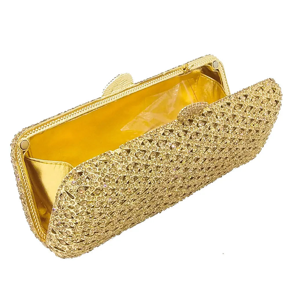 Caixa de Boutique De FGG Elegante Das Mulheres de Diamante saco Da Noite de Embreagem Minaudiere Sacos Bolsas e Bolsas Saco De Cristal De Noiva Jantar Formal