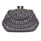 Bolsa de mão luxuosa com cristais e rosas, em ouro para mulheres, baile, casamento, sm67