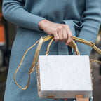Bolsa de ombro feminina delicada de flor, bolsa de mão luxuosa de acrílico com bolsas transversais da moda, para mulheres