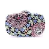 Xiyuan deslumbrante feminino verde/rosa cristal bolsa de embreagem sacos de noite nupcial festa de casamento diamante metal garras bolsa e bolsa