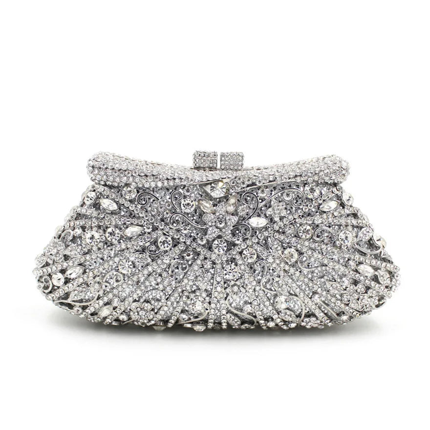 Xiyuan bolsas e bolsas femininas, bolsa de mão para noite, strass, diamantes metálicos, festa de noiva, luxo, casamento