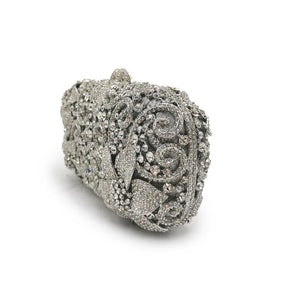 Flor diamante noite sacos de embreagem 4 cores cristal feminino celular bolsas casamento senhora strass dinheiro bolso caso