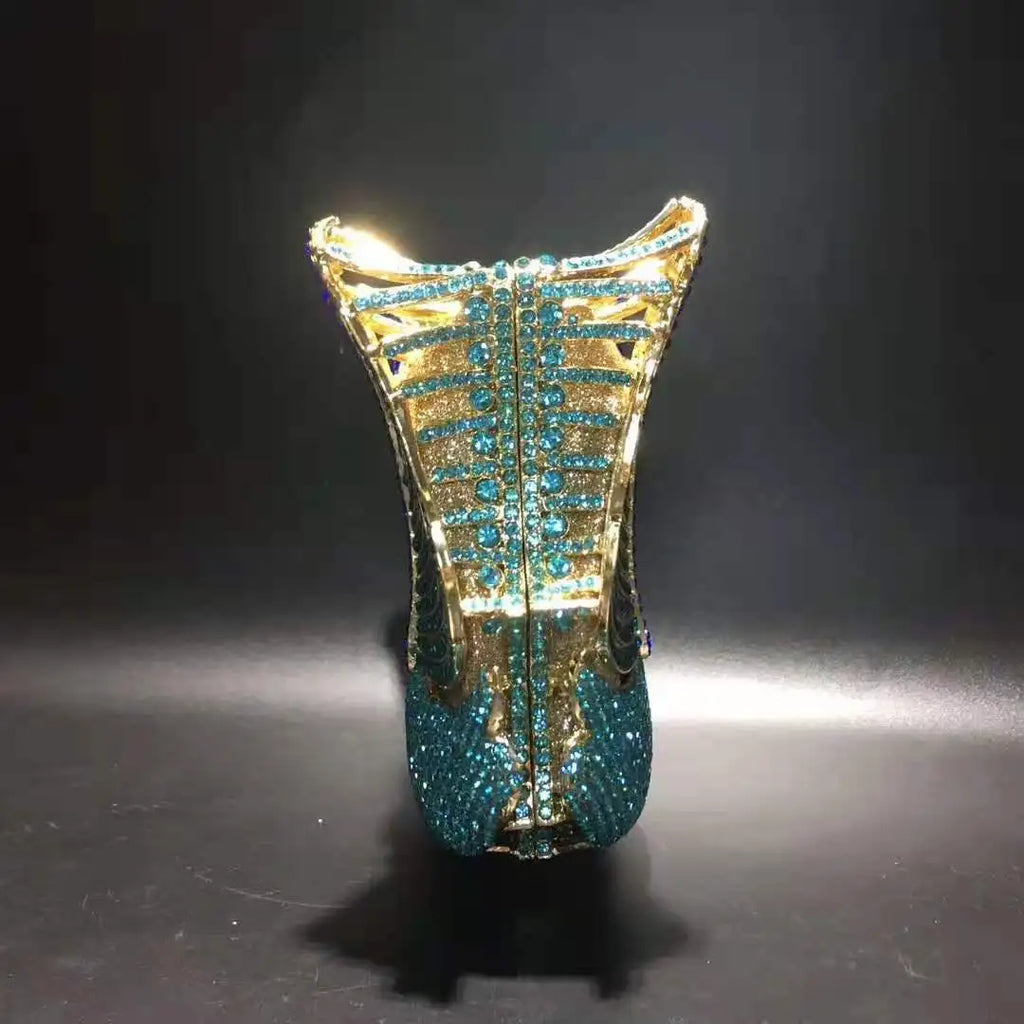 Bolsa feminina de embreagem prateada lantejoulas, bolsa nupcial, festa de casamento, embreagens metálicas, bolsa azul, lantejoulas, diamante, Minaudiere, noite