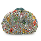 Branco claro pedra saco de noite bolsas luxo diamante garras senhora cocktail ouro metálico bolsa feminina menina banquete bolsas