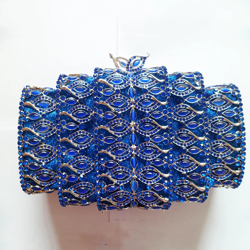 Embreagem noite de cristal de tamanho grande para mulheres, saco do telefone, diamante luxuoso, bolsa do casamento, strass verde, bolsa de ombro da senhora