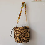 Embreagem de corrente de resina acrílica para mulheres, acessórios para bolsa, alça de ombro fofa, âmbar, luxo, nova moda