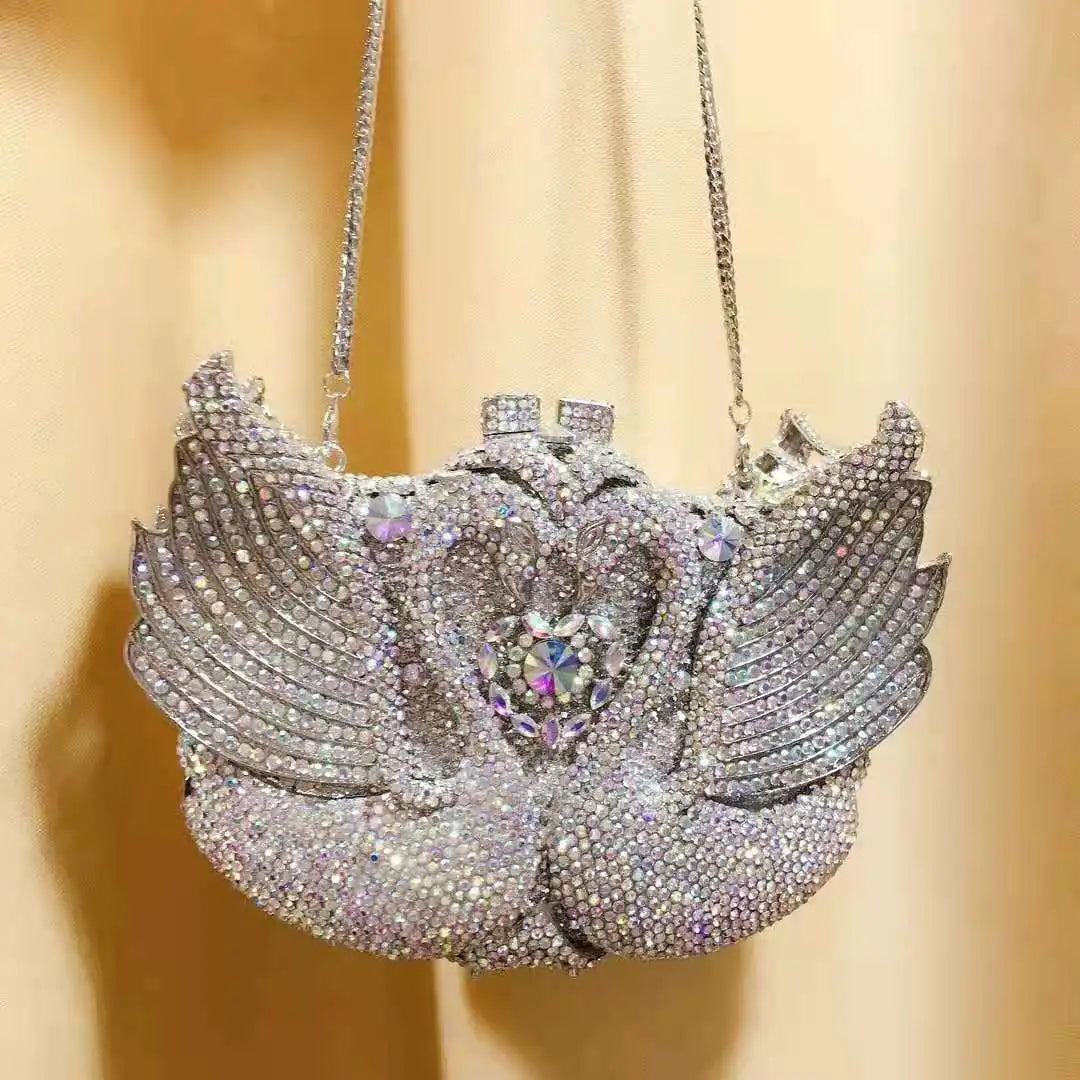 Bolsa feminina de embreagem prateada lantejoulas, bolsa nupcial, festa de casamento, embreagens metálicas, bolsa azul, lantejoulas, diamante, Minaudiere, noite