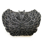 Ab mulheres bolsas de noite ouro metal luxo senhora diamante bolsas bolsa cocktail garras jantar baile cristal embreagem strass