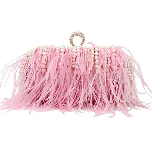 Venda quente frisado borla bolsa de embreagem diamante pérola sacos noite festa casamento bolsa embreagem corrente metal sacos ombro