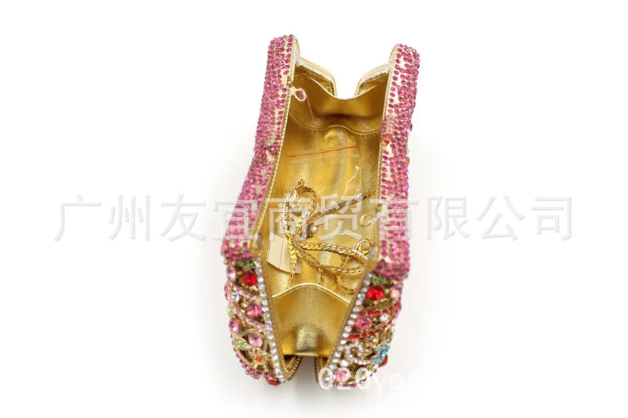 Xiyuan bolsas e bolsas femininas, bolsa de mão para noite, strass, diamantes metálicos, festa de noiva, luxo, casamento