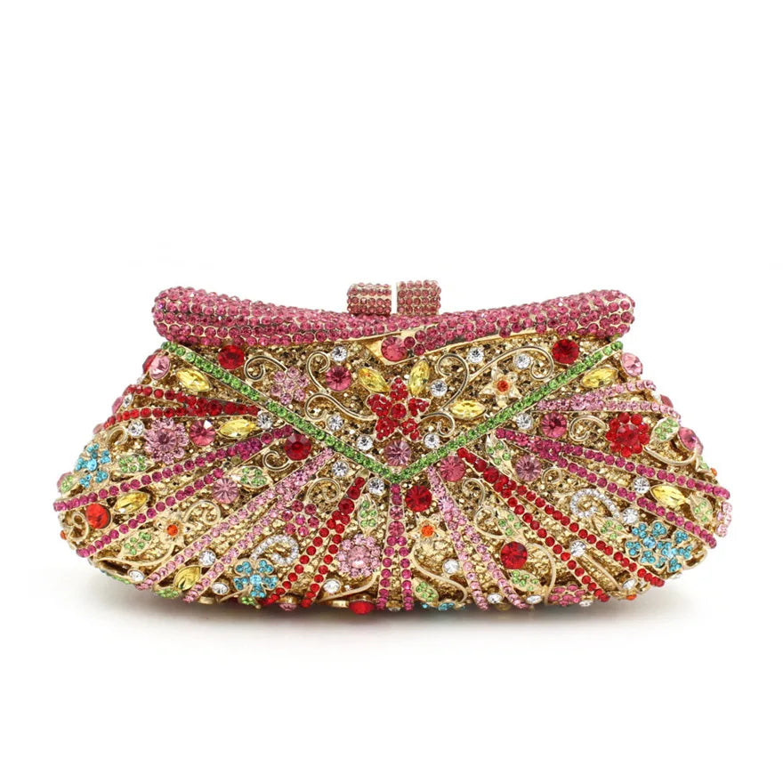 Xiyuan bolsas e bolsas femininas, bolsa de mão para noite, strass, diamantes metálicos, festa de noiva, luxo, casamento