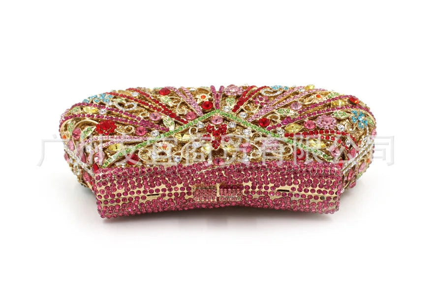 Xiyuan bolsas e bolsas femininas, bolsa de mão para noite, strass, diamantes metálicos, festa de noiva, luxo, casamento