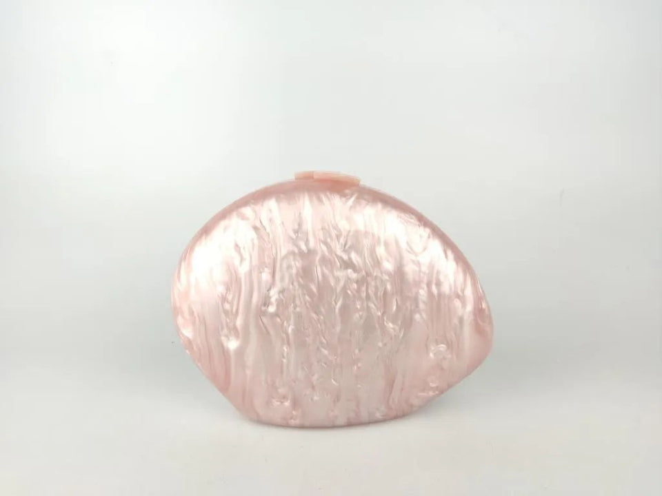 Clutch Lila Oval Rosa