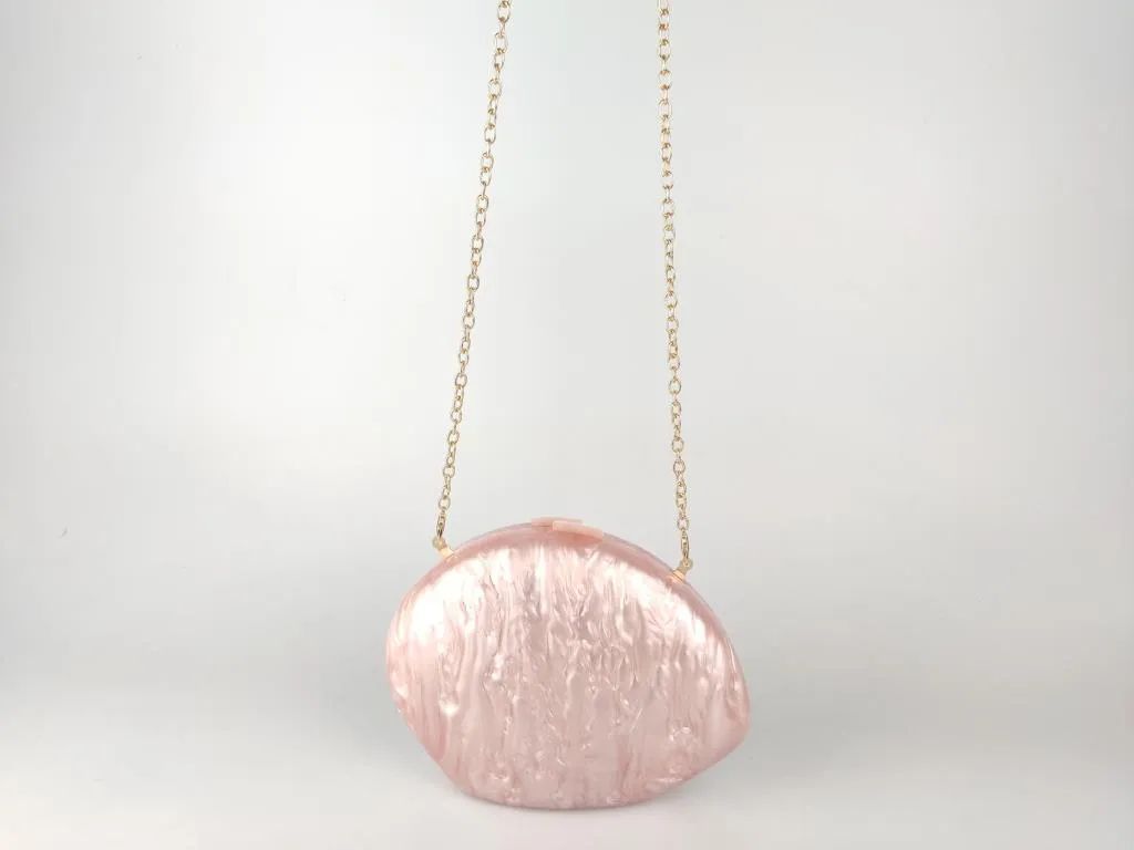 Clutch Lila Oval Rosa