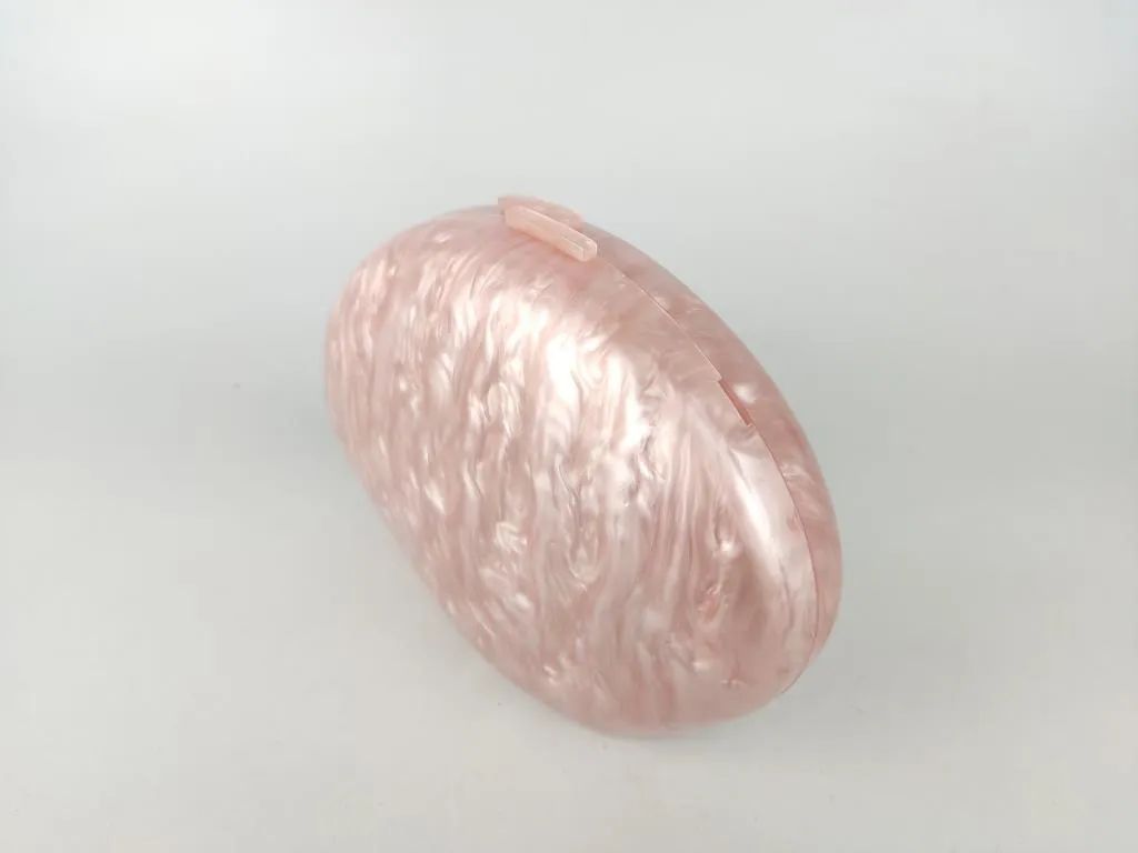 Clutch Lila Oval Rosa