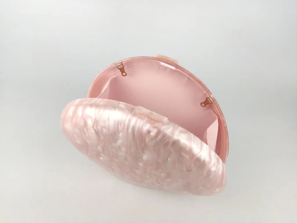 Clutch Lila Oval Rosa