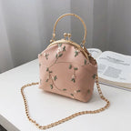 Vintage bordado rendas flores concha bloqueio bolsas para mulheres saco de casamento pequena corrente feminina ombro crossbody saco franja sacos