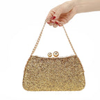 Bolsa de noite versátil, bolsa de jantar, ombro único, crossbody, com bolso para telefone, forro de nylon, formato de travesseiro exterior pu