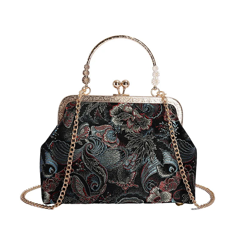 Moda vintage franja saco pequeno escudo sacos corrente feminina ombro crossbody saco guindaste voando bolsas femininas bordados