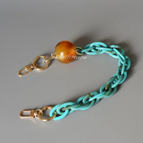 Alça de ombro acrílica para mulheres, corrente de resina chique, sólida ou mista de cores, caixa de telefone, bolsas mensageiro, cinto