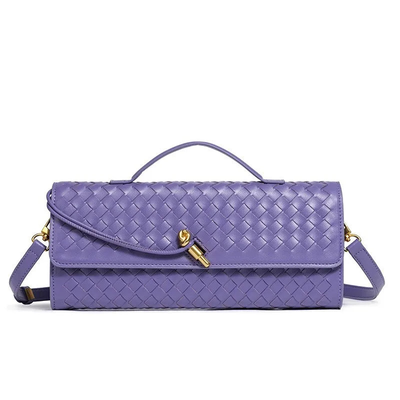 Cross-border high-end tecido de ombro único baguette moda requintado horizontal embreagem noite versátil bolsa crossbody feminina