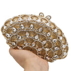 Boutique de fgg luz azul cristal sacos de embreagem para mulheres pavão noite bolsa nupcial casamento strass minaudiere bolsas saco