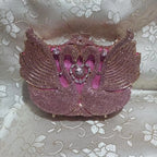 Bolsa feminina de embreagem prateada lantejoulas, bolsa nupcial, festa de casamento, embreagens metálicas, bolsa azul, lantejoulas, diamante, Minaudiere, noite