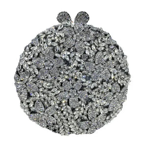Boutique de fgg luz azul safira flor cristal sacos de noite para festa de casamento feminino strass bolsas nupcial saco de embreagem