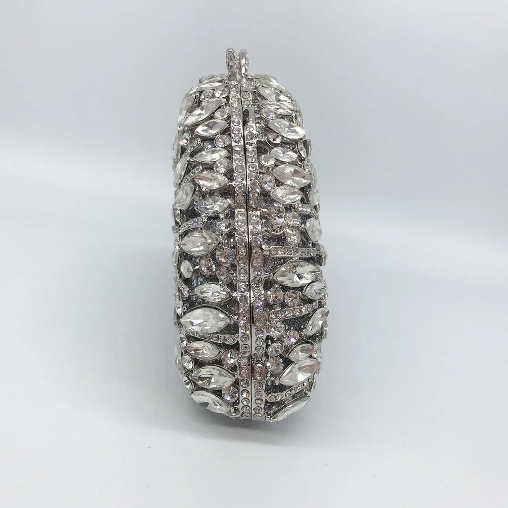 Esplêndido saco de jantar de diamante de metal, cheio de diamantes, saco de moda portátil para vestidos de banquete feminino bolsa de strass