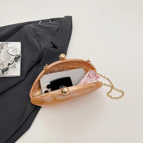 Bolsa de mão de noite acrílica em formato irregular, bolsa de mão luxuosa brilhante para mulheres, bolsa para vestido de festa de coquetel