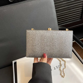 Elegante jantar saco de embreagem bolsa de ombro feminino brilhante grampo de cabelo pequena caixa de maquiagem nova 2025 tendência da moda