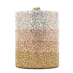 Novo design cor gradiente artesanal cheio de diamante bolsa embreagem strass senhoras saco de noite para festa de casamento