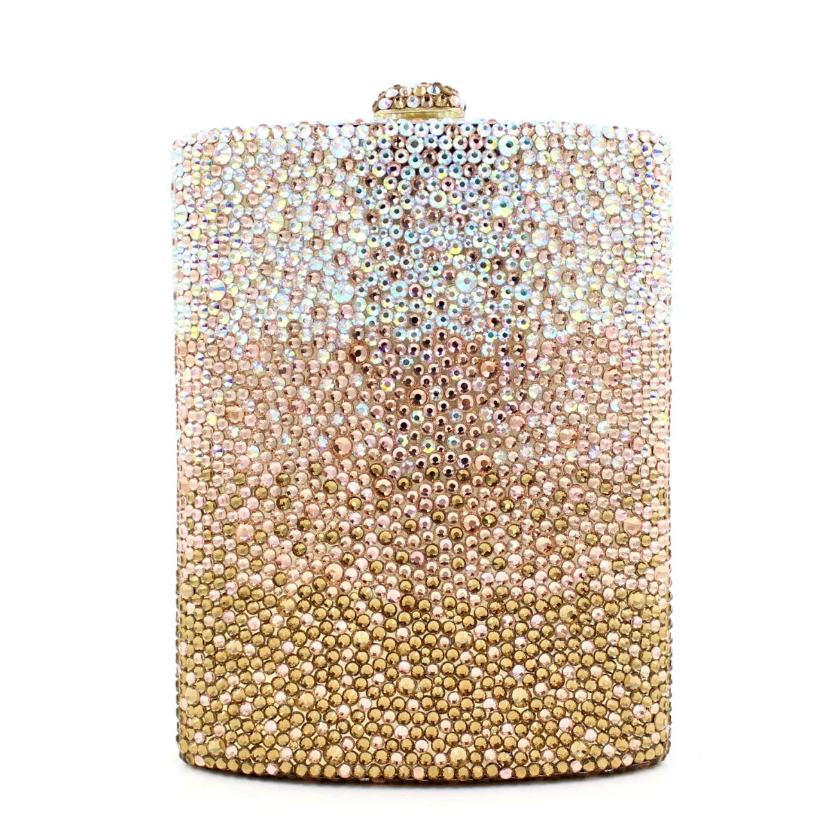 Novo design cor gradiente artesanal cheio de diamante bolsa embreagem strass senhoras saco de noite para festa de casamento