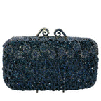 Boutique de fgg brilhante magenta strass bolsas de embreagem para mulheres elegantes, sacos de embreagem de noite formais, bolsa de embreagem de flor de noiva
