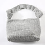 Bolsa de noite artesanal com broca completa, diamante de água, grande, king size, forro de poliéster macio, compartimento interno