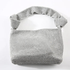 Bolsa de noite artesanal com broca completa, diamante de água, grande, king size, forro de poliéster macio, compartimento interno
