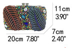 Boutique de fgg roxo cristal noite sacos embreagem feminino formal festa folha strass bolsas nupcial casamento minaudiere bolsa