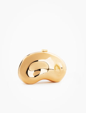 Bolsa Concha de Metal Prata e Ouro Feminina, Clutch Noite Bonito, Alça para Festa de Casamento, Bolsas Pequenas, Bolsa Designer