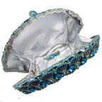 Boutique de fgg luz azul cristal sacos de embreagem para mulheres pavão noite bolsa nupcial casamento strass minaudiere bolsas saco