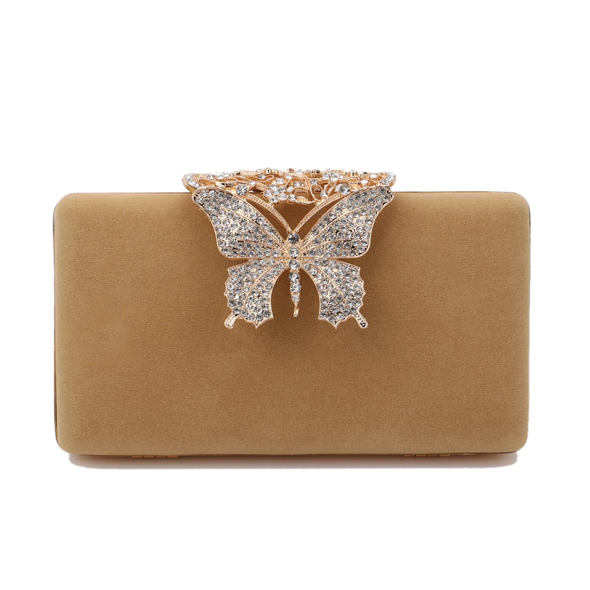 Mulheres sacos de noite borboleta ouro dia embreagem strass ombro corrente festa titular bolsas para moda senhora bolsa
