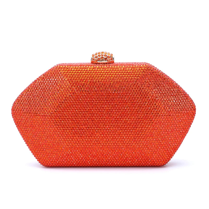 Mulheres vermelho/azul/rosa pedras sacos de noite strass pequeno dia embreagem bolsa ombro corrente festa casamento bolsas para bolsa feminina