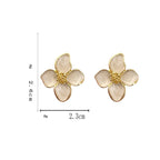 Hibisco caiu esmalte flor brincos para mulheres menina francês ins vintage 2024 moda coreano casamento romântico jóias presentes