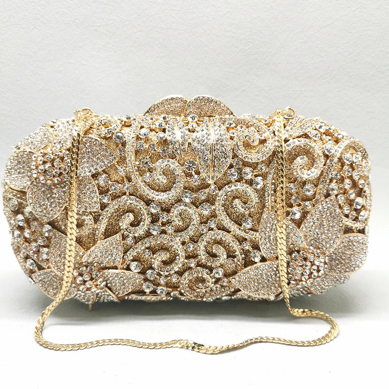 Flor diamante noite sacos de embreagem 4 cores cristal feminino celular bolsas casamento senhora strass dinheiro bolso caso