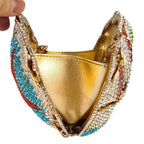 Boutique de fgg feminino flor colorida sacos de noite e embreagens nupcial strass bolsas festa casamento minaudiere bolsa embreagem