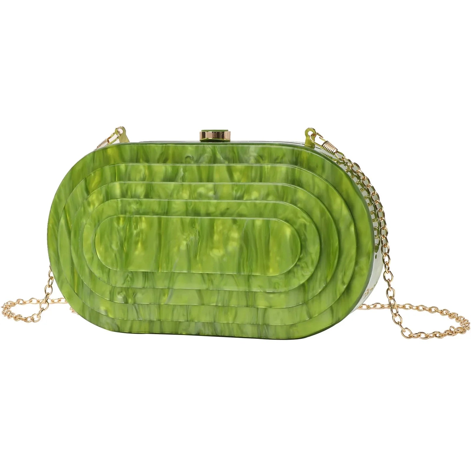 Moda acrílico bolsa de noite feminina vintage em forma de concha mármore ombro corrente saco cross-border na moda vestido de baile saco