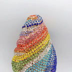 Nova chegada sorvete embreagens mulher colorido cristal bolsa aniversário baile de formatura diamante bolsa casamento festa de noiva presente saco noite