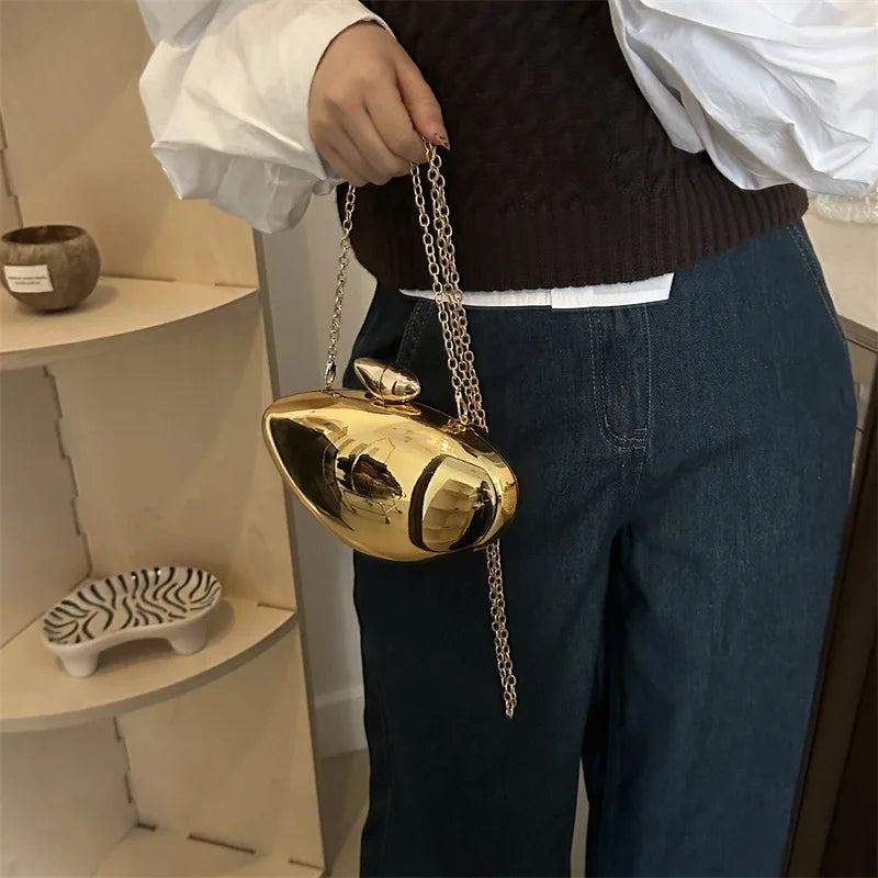 Bolsa feminina em forma de manga bolsa acrílica famosa corrente crossbody caixa feminina bolsa de jantar