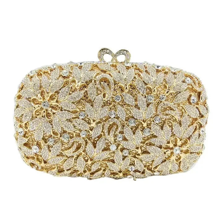 Clutch Cristal Flor Biana